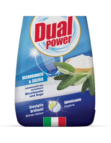 dual power detersivo gel lavastoviglie 660ml 33 lavaggi - bicarbonato salvia: tuttocasashop.it: pulizia e cura della casa