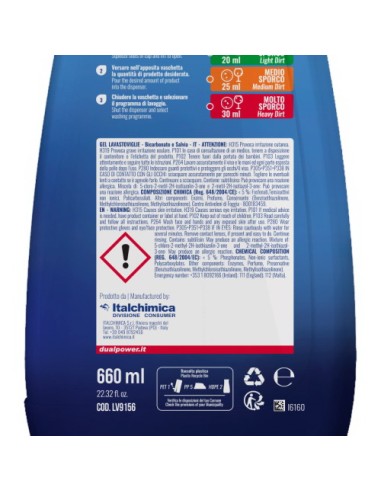 dual power detersivo gel lavastoviglie 660ml 33 lavaggi - bicarbonato salvia: tuttocasashop.it: pulizia e cura della casa