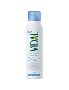 vidal deodorante spray - 150ml - talco 48h - asciutto invisibile: tuttocasashop.it: igiene e cura della persona