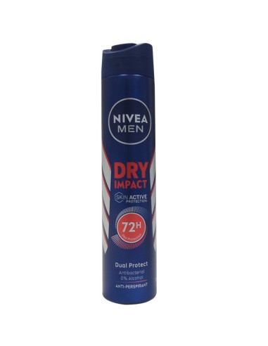 nivea deodorante spray formato maxi 200ml - for men - dry impact active: tuttocasashop.it: igiene e cura della persona