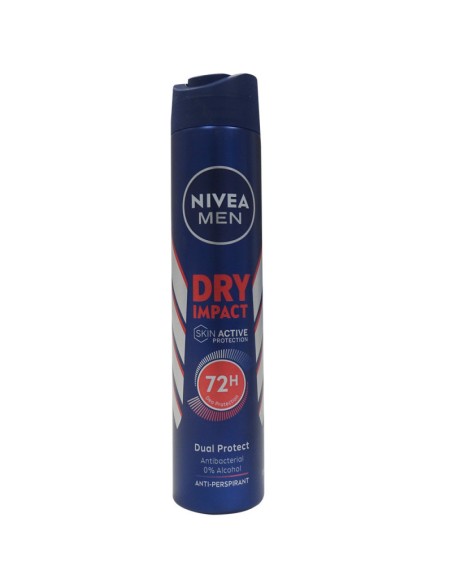 nivea deodorante spray formato maxi 200ml - for men - dry impact active: tuttocasashop.it: igiene e cura della persona