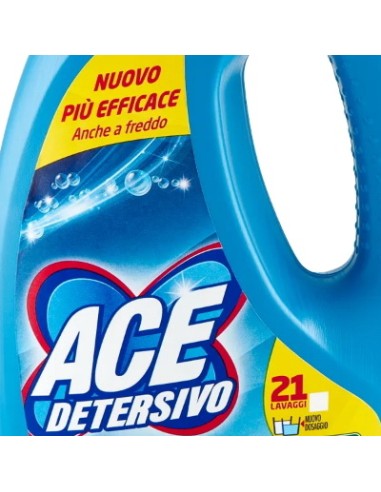 ace detersivo lavatrice liquido - 21 lavaggi - 1050ml - classico: tuttocasashop.it: prodotti per bucato e tessuti