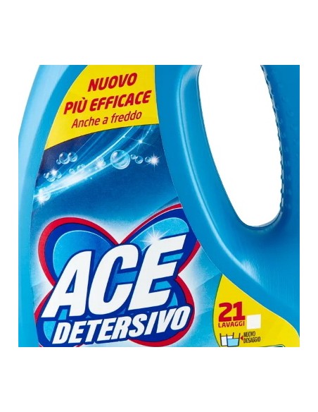 ace detersivo lavatrice liquido - 21 lavaggi - 1050ml - classico: tuttocasashop.it: prodotti per bucato e tessuti