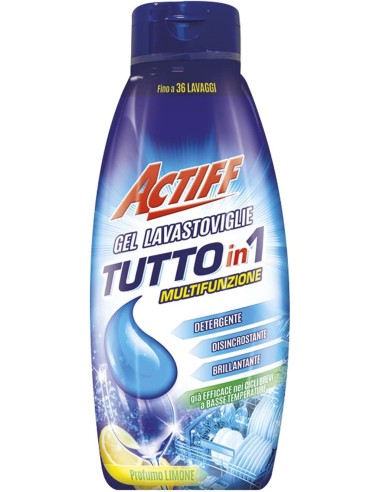 actiff gel lavastoviglie tutto in 1 - 36 lavaggi - 720ml: tuttocasashop.it: pulizia e cura della casa