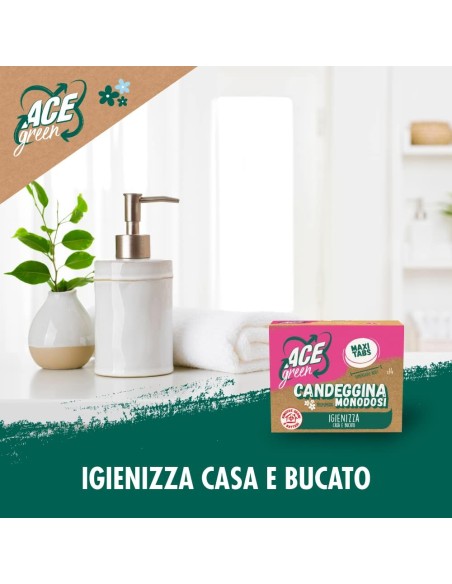 ace green candeggina profumata monodosi 14 tabs - igienizza casa e bucato: tuttocasashop.it: prodotti per bucato e tessuti