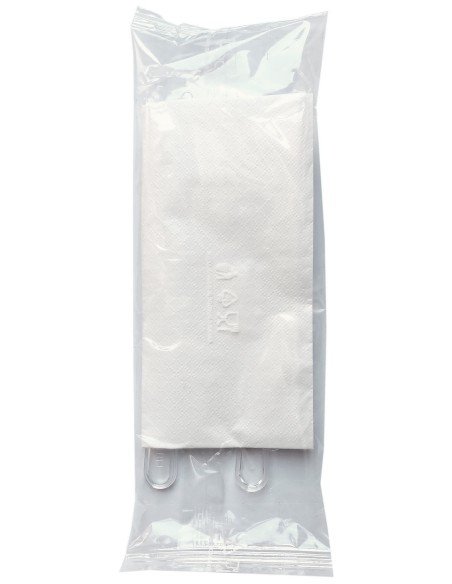bis posate in plastica 17cm forchetta e coltello trasparenti + tovagliolo: tuttocasashop.it: carta & monouso