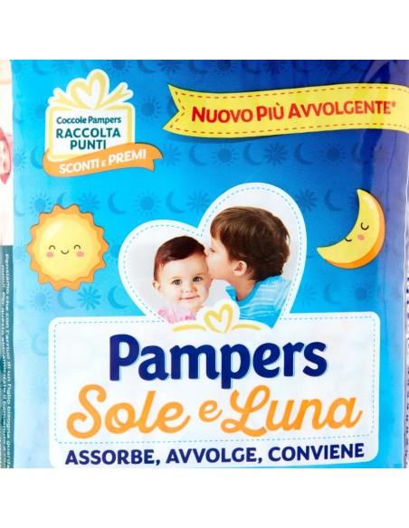 pampers sole e luna pannolini - taglia 5 junior 11-25kg - 15 pezzi: tuttocasashop.it: igiene e cura della persona