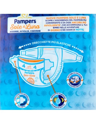 pampers sole e luna pannolini - taglia 5 junior 11-25kg - 15 pezzi: tuttocasashop.it: igiene e cura della persona
