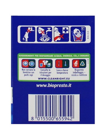 bio presto detersivo lavatrice in polvere fustone - 62 misurini - 3100g: tuttocasashop.it: prodotti per bucato e tessuti