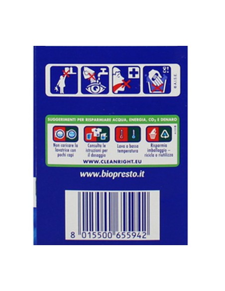 bio presto detersivo lavatrice in polvere fustone - 62 misurini - 3100g: tuttocasashop.it: prodotti per bucato e tessuti