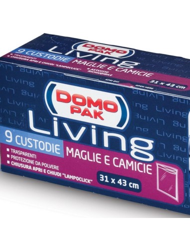domopak living custodie 31x43cm - 9 pezzi - maglie e camicie: tuttocasashop.it: prodotti per bucato e tessuti