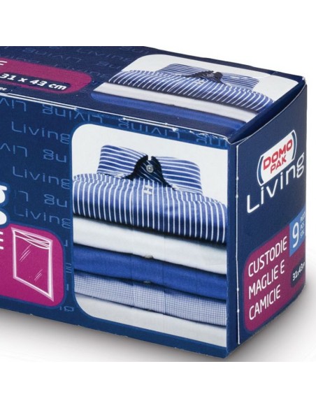 domopak living custodie 31x43cm - 9 pezzi - maglie e camicie: tuttocasashop.it: prodotti per bucato e tessuti