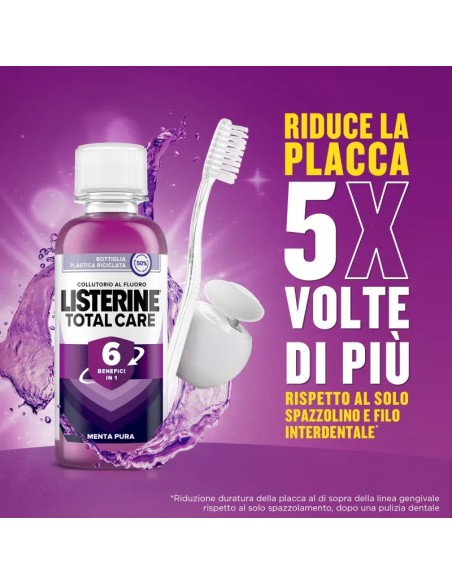listerine collutorio mini 95ml - total care - formato viaggio - travel size: tuttocasashop.it: igiene e cura della persona