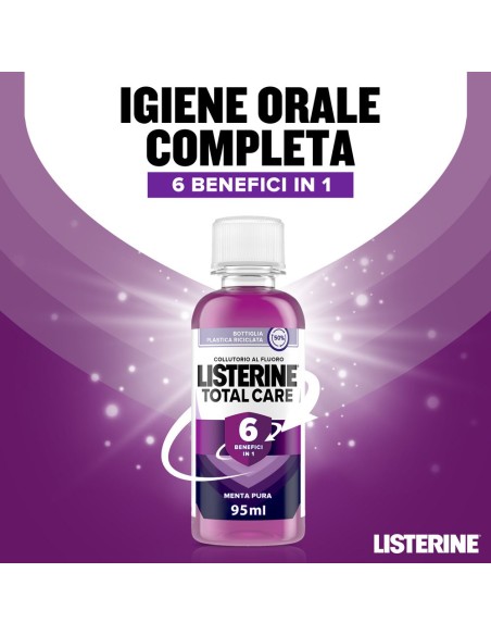listerine collutorio mini 95ml - total care - formato viaggio - travel size: tuttocasashop.it: igiene e cura della persona