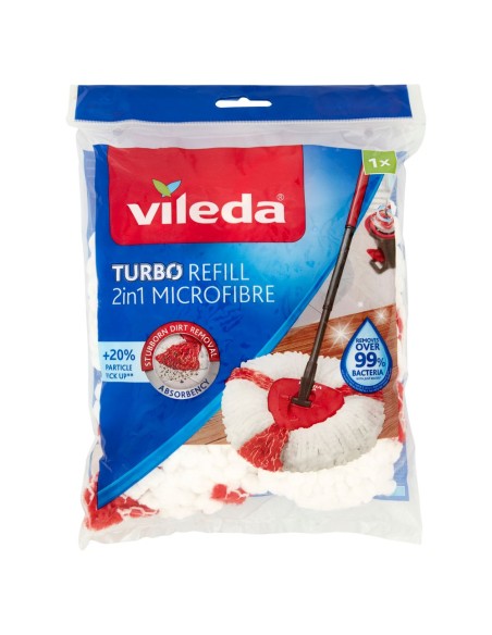vileda 2in1 turbo smart ricambio mop microfibra lavapavimenti sistema rotant: tuttocasashop.it: pulizia e cura della casa