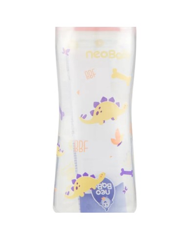 neobaby biberon in plastica collo largo - 250ml - 2m+ - dino arancione: tuttocasashop.it: igiene e cura della persona