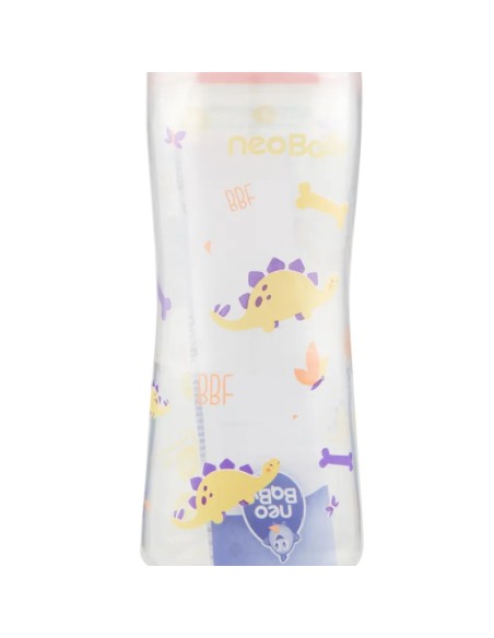 neobaby biberon in plastica collo largo - 250ml - 2m+ - dino arancione: tuttocasashop.it: igiene e cura della persona