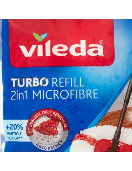 vileda 2in1 turbo smart ricambio mop microfibra lavapavimenti sistema rotant: tuttocasashop.it: pulizia e cura della casa