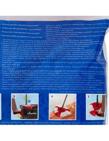 vileda 2in1 turbo smart ricambio mop microfibra lavapavimenti sistema rotant: tuttocasashop.it: pulizia e cura della casa