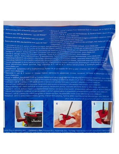 vileda 2in1 turbo smart ricambio mop microfibra lavapavimenti sistema rotant: tuttocasashop.it: pulizia e cura della casa