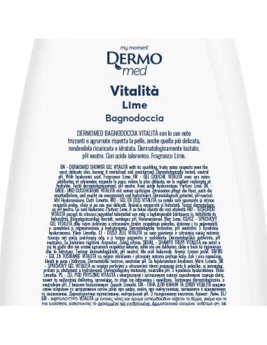 dermomed bagnodoccia 650ml - ph neutro - vitalita' al lime: tuttocasashop.it: igiene e cura della persona