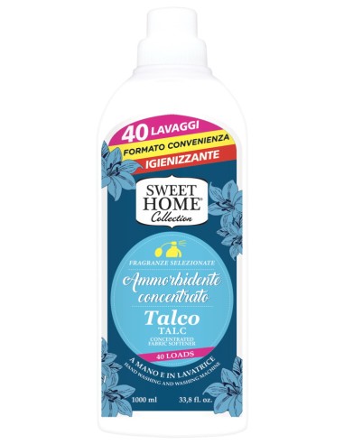 sweet home ammorbidente concentrato - 40 lavaggi - 1 litro - talco: tuttocasashop.it: prodotti per bucato e tessuti