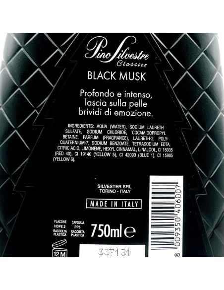 pino silvestre bagnoschiuma 750ml - black musk: tuttocasashop.it: igiene e cura della persona