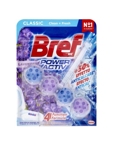 bref wc power activ - tavoletta wc deodorante 4 funzioni - 50g - lavanda: tuttocasashop.it: pulizia e cura della casa