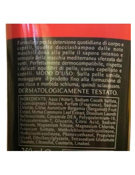 giardino dei sensi docciaschiuma - 100ml - legni mediterranei: tuttocasashop.it: igiene e cura della persona