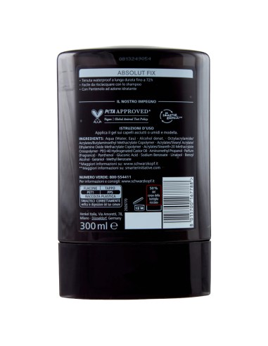 taft gel per capelli 300ml - 07 absolut fix - waterproof: tuttocasashop.it: igiene e cura della persona