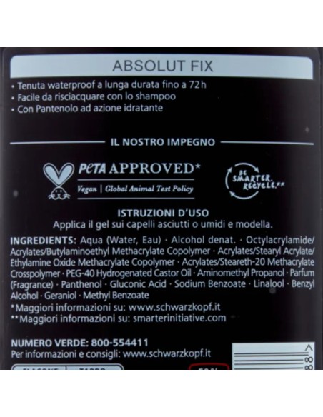 taft gel per capelli 300ml - 07 absolut fix - waterproof: tuttocasashop.it: igiene e cura della persona