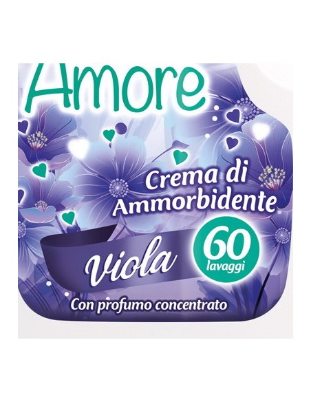 puro amore ammorbidente concentrato - 60 lavaggi - 3 litri - viola: tuttocasashop.it: prodotti per bucato e tessuti