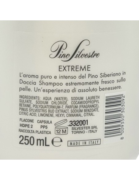 pino silvestre doccia shampoo - 250ml - extreme: tuttocasashop.it: igiene e cura della persona