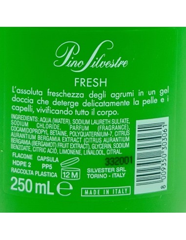 pino silvestre doccia shampoo - 250ml - fresh: tuttocasashop.it: igiene e cura della persona