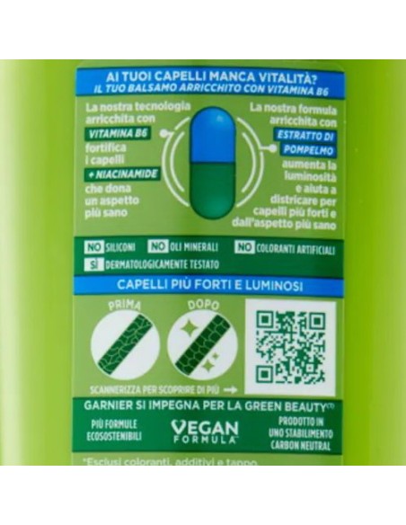 fructis balsamo per capelli - 200ml - capelli normali: tuttocasashop.it: igiene e cura della persona