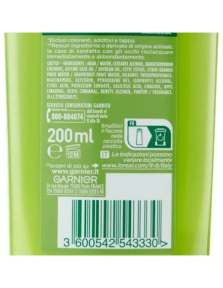 fructis balsamo per capelli - 200ml - capelli normali: tuttocasashop.it: igiene e cura della persona