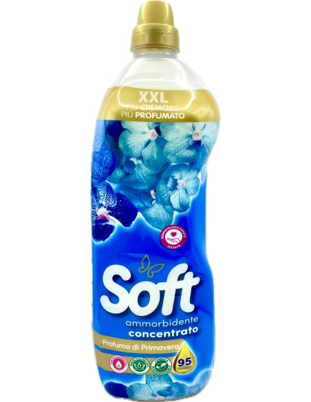 soft ammorbidente concentrato xxl 2 litri - 95 lavaggi profumo di primavera: tuttocasashop.it: prodotti per bucato e tessuti