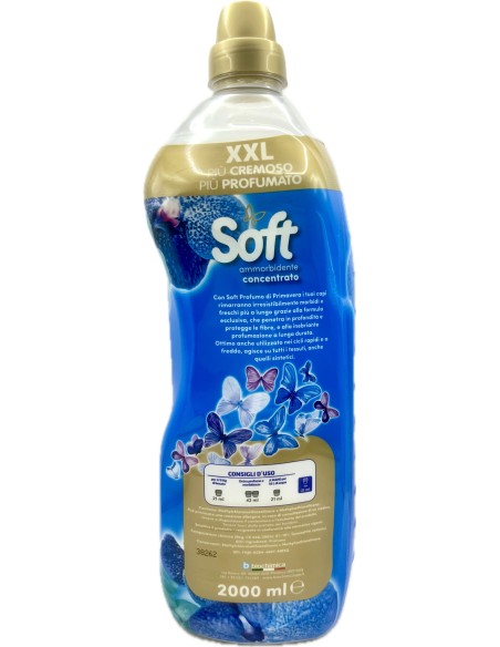 soft ammorbidente concentrato xxl 2 litri - 95 lavaggi profumo di primavera: tuttocasashop.it: prodotti per bucato e tessuti