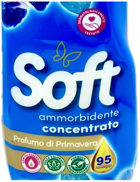 soft ammorbidente concentrato xxl 2 litri - 95 lavaggi profumo di primavera: tuttocasashop.it: prodotti per bucato e tessuti