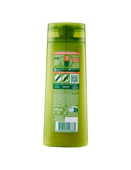 fructis shampoo 250ml - 2in1 con balsamo - per capelli secchi: tuttocasashop.it: igiene e cura della persona