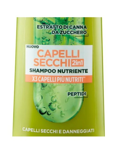 fructis shampoo 250ml - 2in1 con balsamo - per capelli secchi: tuttocasashop.it: igiene e cura della persona