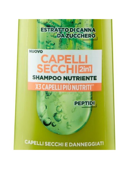 fructis shampoo 250ml - 2in1 con balsamo - per capelli secchi: tuttocasashop.it: igiene e cura della persona
