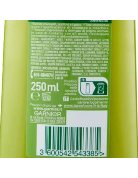 fructis shampoo 250ml - 2in1 con balsamo - per capelli secchi: tuttocasashop.it: igiene e cura della persona