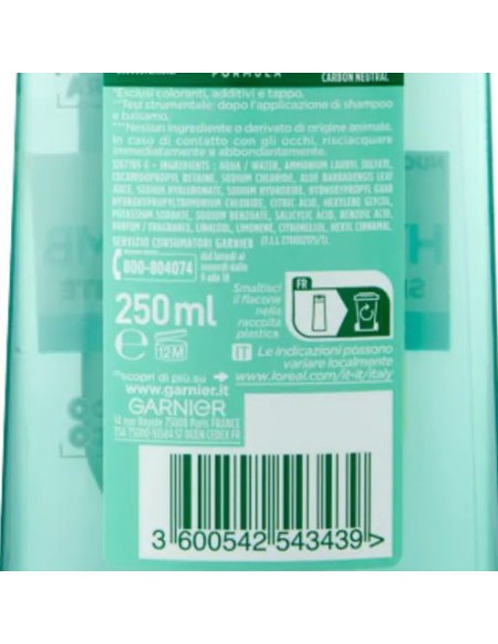 fructis shampoo - 250ml - aloe hydra bomb - idratante - idratazione 72h: tuttocasashop.it: igiene e cura della persona