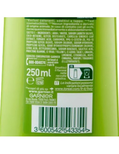 fructis shampoo - 250ml - antiforfora lenitivo anti comparsa capelli normali: tuttocasashop.it: igiene e cura della persona
