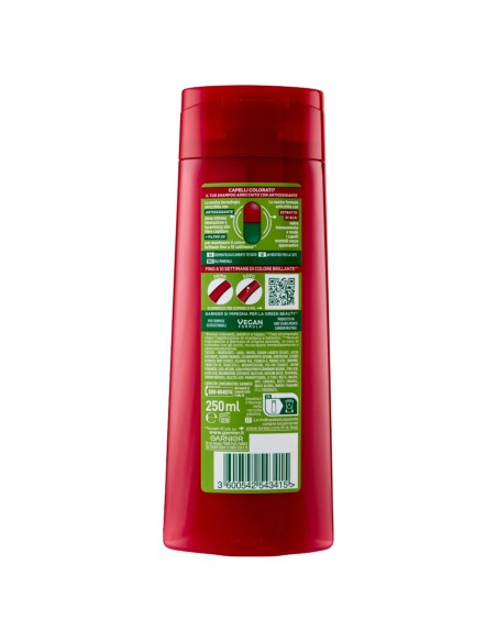 fructis shampoo - 250ml - color resist - ravvivante capelli colorati: tuttocasashop.it: igiene e cura della persona