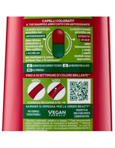 fructis shampoo - 250ml - color resist - ravvivante capelli colorati: tuttocasashop.it: igiene e cura della persona