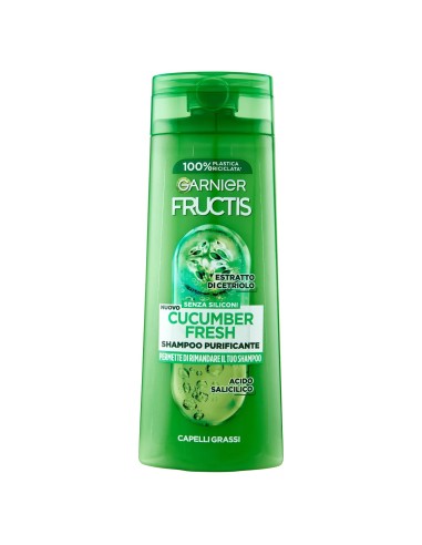fructis shampoo - 250ml - cucumber fresh - purificante capelli grassi: tuttocasashop.it: igiene e cura della persona