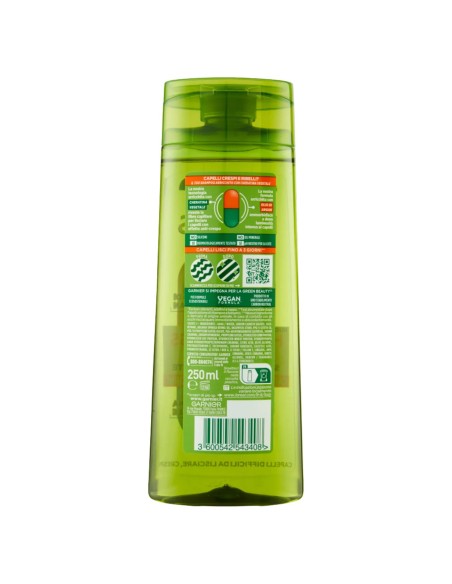 fructis shampoo - 250ml - hydra liss & shine - lisciante capelli crespi: tuttocasashop.it: igiene e cura della persona