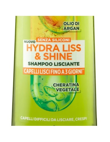 fructis shampoo - 250ml - hydra liss & shine - lisciante capelli crespi: tuttocasashop.it: igiene e cura della persona
